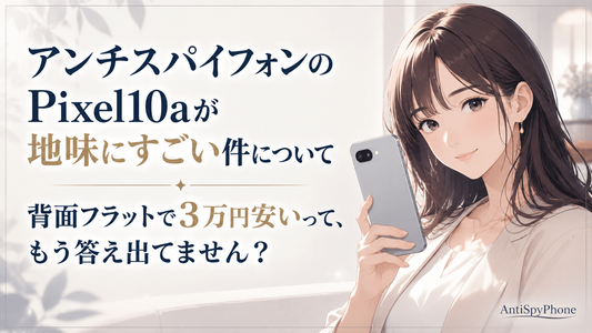 アンチスパイフォンのPixel10aが地味にすごい件について 背面フラットで3万円安いって、もう答え出てません？
