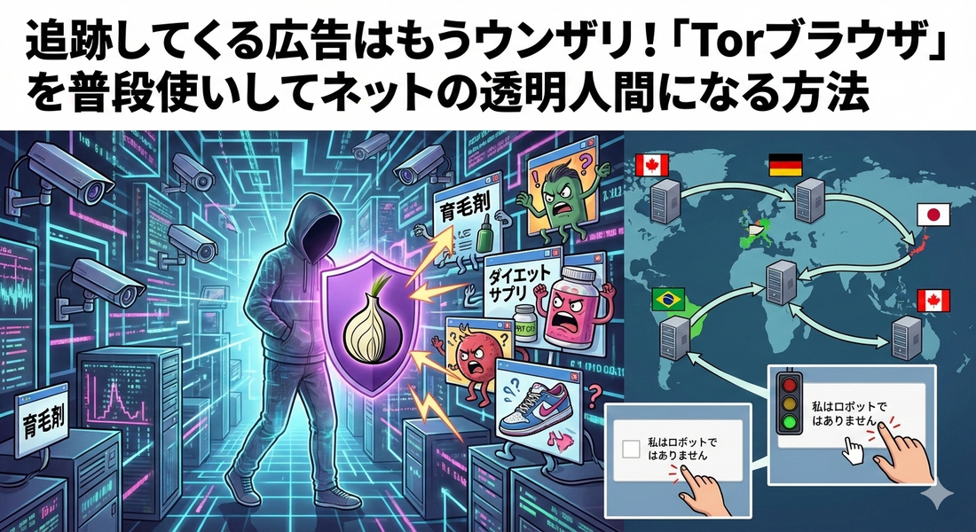 追跡してくる広告はもうウンザリ！「Torブラウザ」を普段使いしてネットの透明人間になる方法