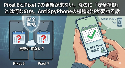 Pixel 6とPixel 7の更新が来ない なのに「安全準拠」とは何なのか、AntiSpyPhoneの機種選びが変わる話