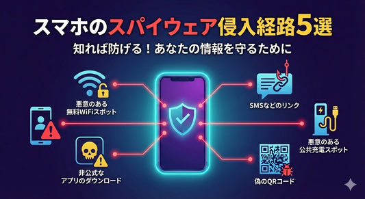 あなたのスマホ、実は誰かに見られてる？知らないうちに入り込むスパイウェアの侵入経路5