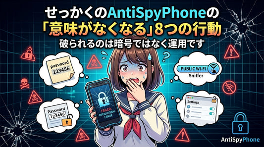 せっかくのAntiSpy Phoneの「意味がなくなる」8つの行動  破られるのは暗号ではなく運用です