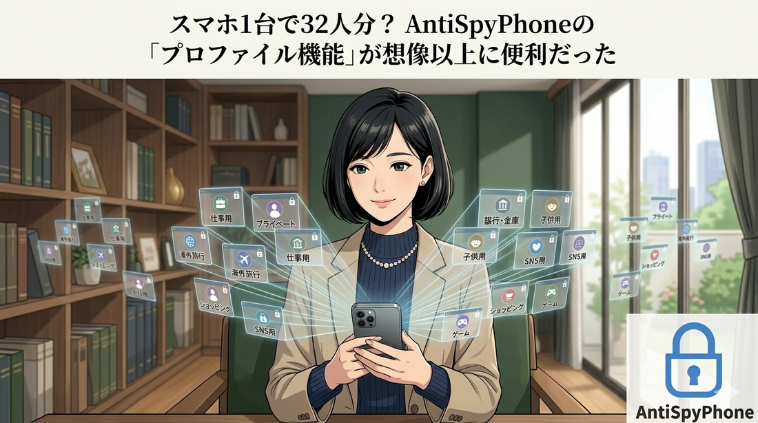 スマホ1台で32人分？ AntiSpyPhoneの「プロファイル機能」が想像以上に便利だった