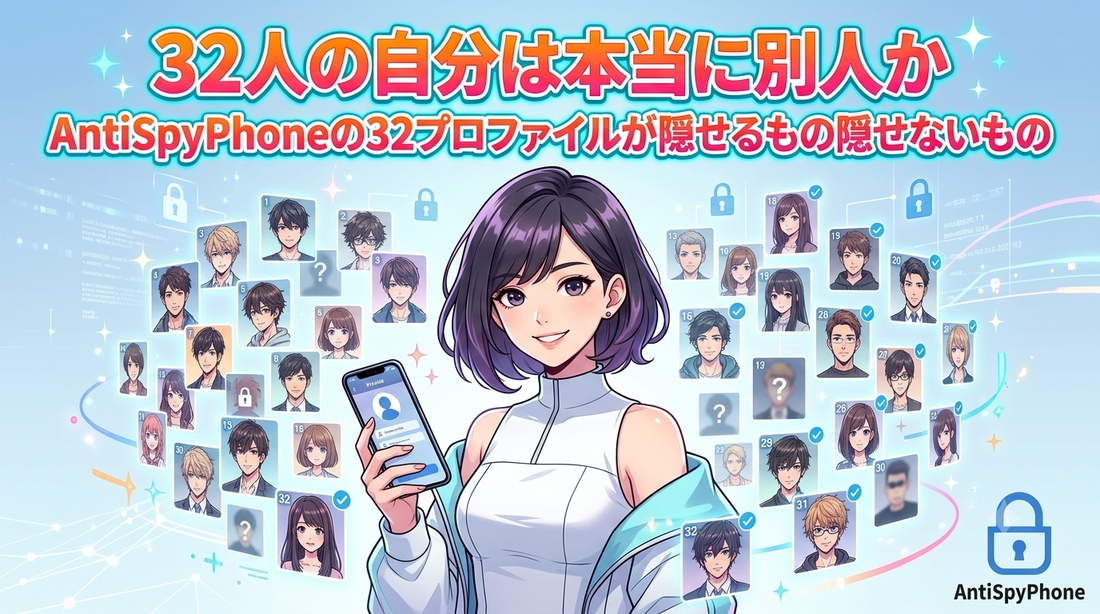 32人の自分は本当に別人か AntiSpyPhoneの32プロファイルが隠せるもの隠せないもの